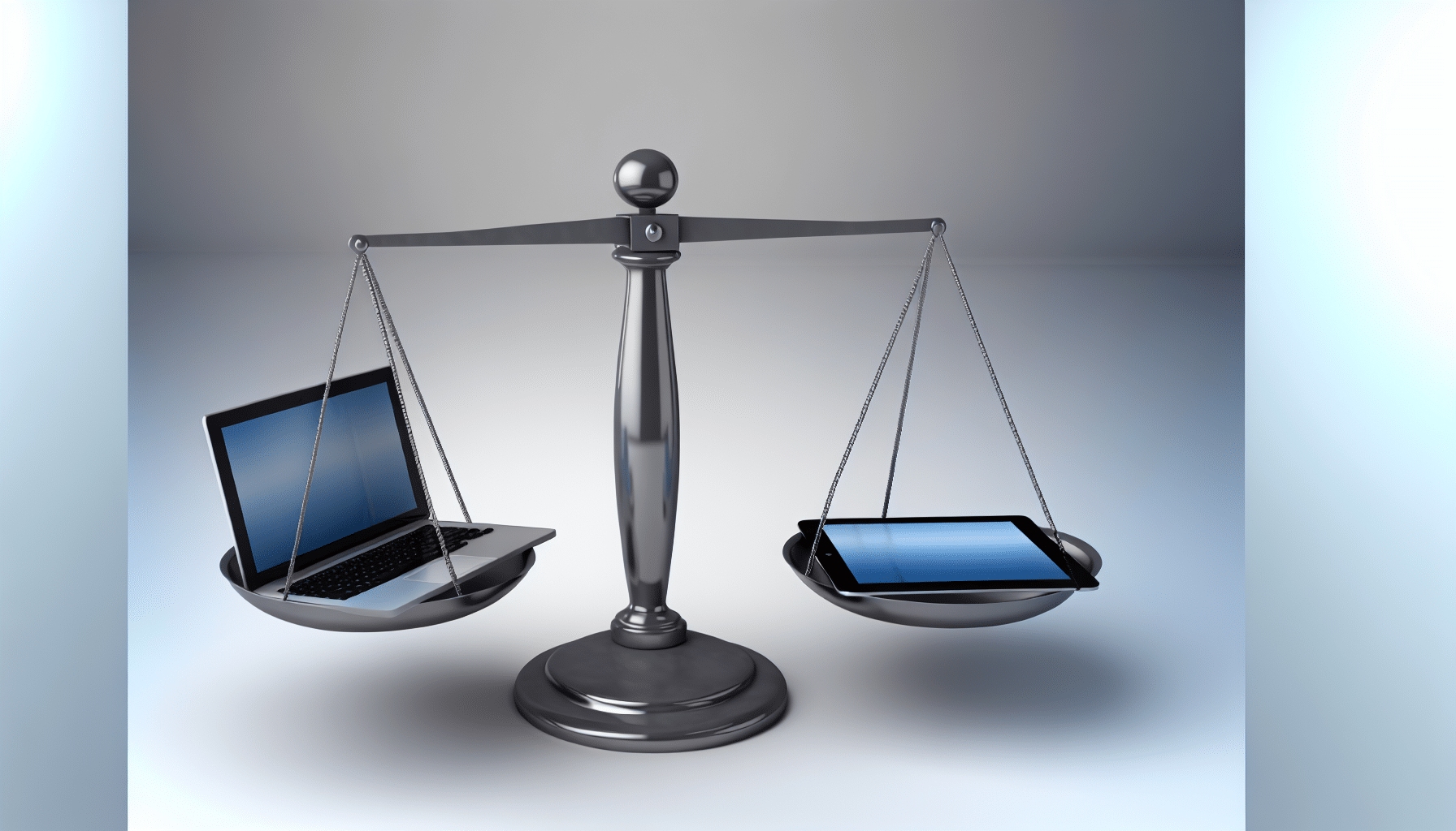 webloa-location-ou-achat-site-web-que-choisir-2025 Balance avec un ordinateur d’un côté (achat) et une tablette (location) de l’autre.